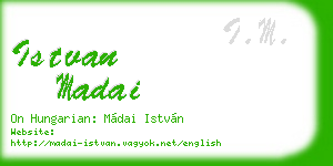 istvan madai business card